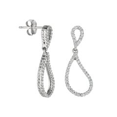0.50 Carat Natural Diamond Earrings G SI 14 Karat White Gold