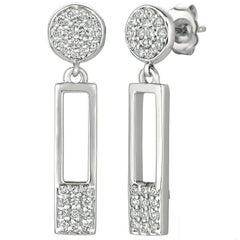 0,50 Karat natürliche Diamant-Ohrringe, G SI 14k Weißgold