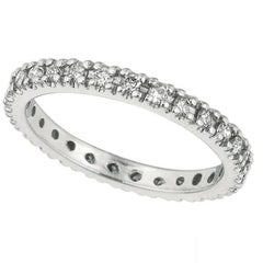 0.50 Carat Natural Diamond Eternity Ring Band G-H SI 14K White Gold