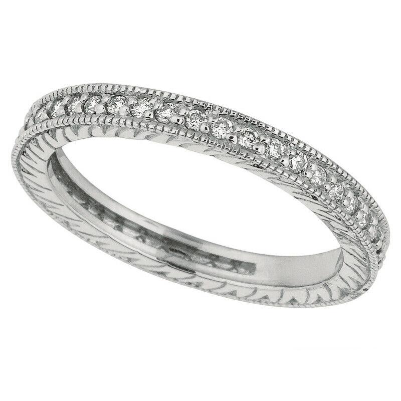 For Sale:  0.50 Carat Natural Diamond Eternity Ring Band G-H SI Set in 14k White Gold 4