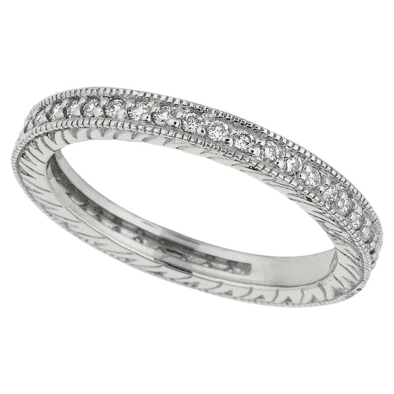 0.50 Carat Natural Diamond Eternity Ring Band G-H SI Set in 14k White Gold