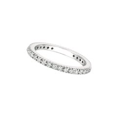 0,50 Karat natürlicher Diamant Eternity Ring Band G SI 14 Karat Weißgold