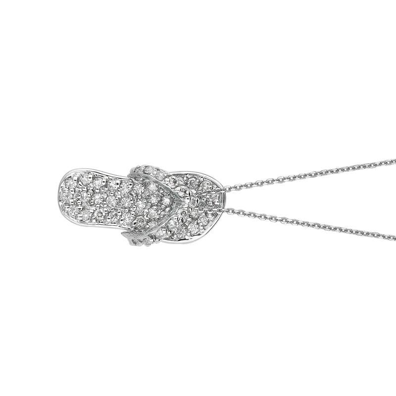 0.50 Carat Natural Diamond Flip Flop Necklace 14K White Gold

100% Natural Diamonds, Not Enhanced in any way Round Cut Diamond Necklace with 18'' chain
0.50CT
G-H
SI
14K White Gold Pave style 2.5 gram
11/16 inch in height, 5/16 inch in width
49