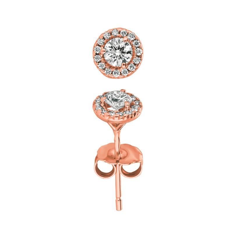 
0.50 Carat Natural Diamond Halo Earrings G SI 14K Rose Gold

    100% Natural, Not Enhanced in any way Round Cut Diamond Earrings
    0.50CT
    G-H 
    SI  
    14K Rose Gold  1.1 grams, prong style 
    1/4 inches in height, 1/4 inches in width
