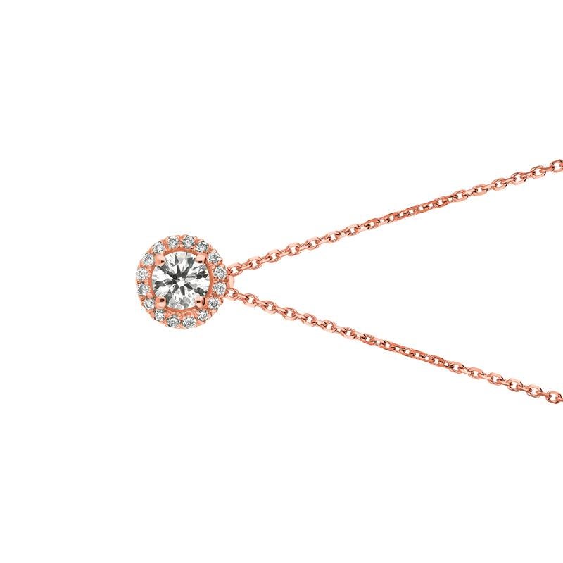 0.50 Carat Natural Diamond Halo Necklace 14K Rose Gold G SI 18 inches chain


100% Natural Diamonds, Not Enhanced in any way Round Cut Diamond Necklace
0.50CT
G-H
SI
14K Rose Gold Prong style 1.6 gram
5/16 inches in height, 5/16 inches in width
1