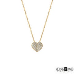 0.50 Quilates Collar de Diamantes Naturales Corazón Colgante Oro Blanco 14 Kilates G SI