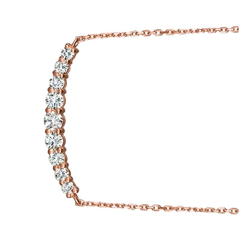 0.50 Carat Natural Diamond Necklace 14K Rose Gold G SI 9 stones 18 inches

100% Natural Diamonds, Not Enhanced in any way Round Cut Diamond Necklace
0.50CT
G-H
SI
14K Rose Gold 2.7 gram
3/16 inches in length, 15/16 inches in width
9