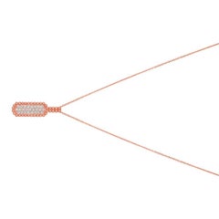 0.50 Carat Natural Diamond Necklace 14 Karat Rose Gold G SI Bubble Collection