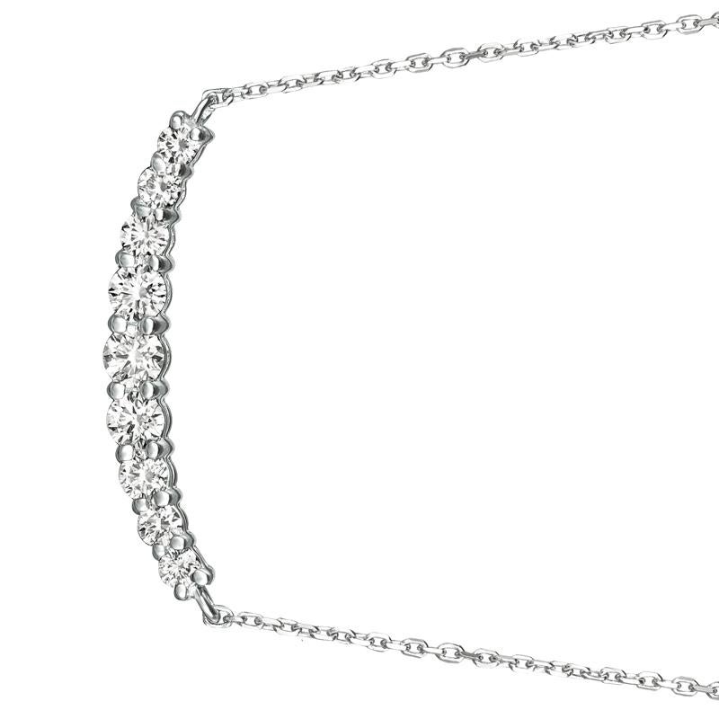 0.50 Carat Natural Diamond Necklace 14K White Gold G SI 9 stones 18 inches

100% Natural Diamonds, Not Enhanced in any way Round Cut Diamond Necklace
0.50CT
G-H
SI
14K White Gold 2.7 gram
3/16 inches in length, 15/16 inches in width
9