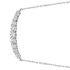 0.50 Carat Natural Diamond Necklace 14 Karat White Gold G SI 9 Stones