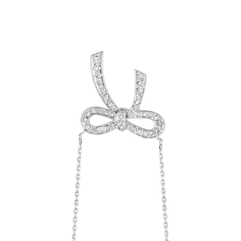 Contemporary 0.50 Carat Natural Diamond Necklace Pendant 14 Karat White Gold G SI Chain For Sale