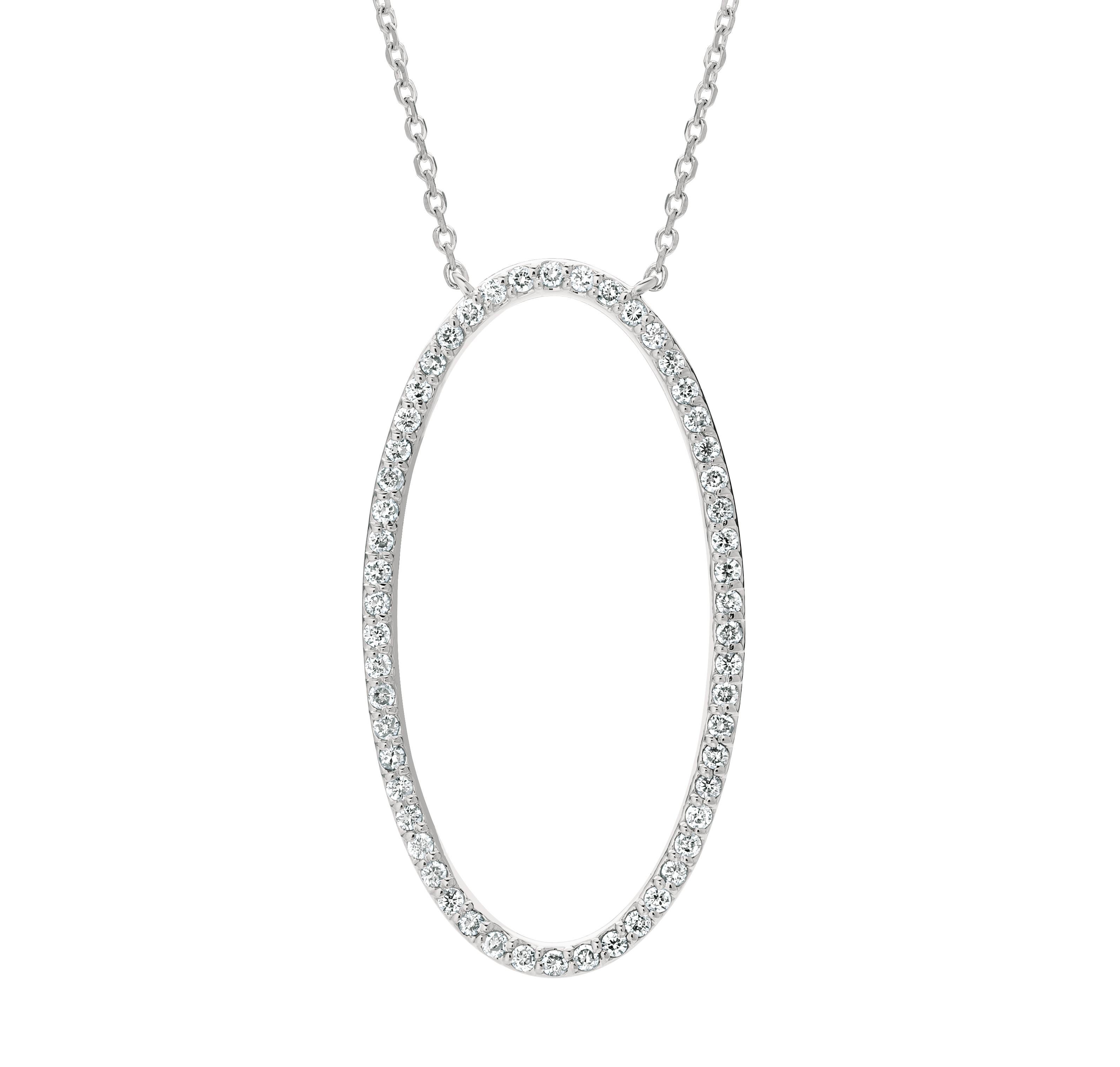 
0.51 Carat Natural Diamond Oval Shape Pendant Necklace 14K White Gold

    100% Natural Diamonds, Not Enhanced in any way Round Cut Diamond Necklace with 18'' chain  
    0.51CT
    G-H 
    SI  
    14K White Gold   Pave style  3.4 gram
    1 3/8