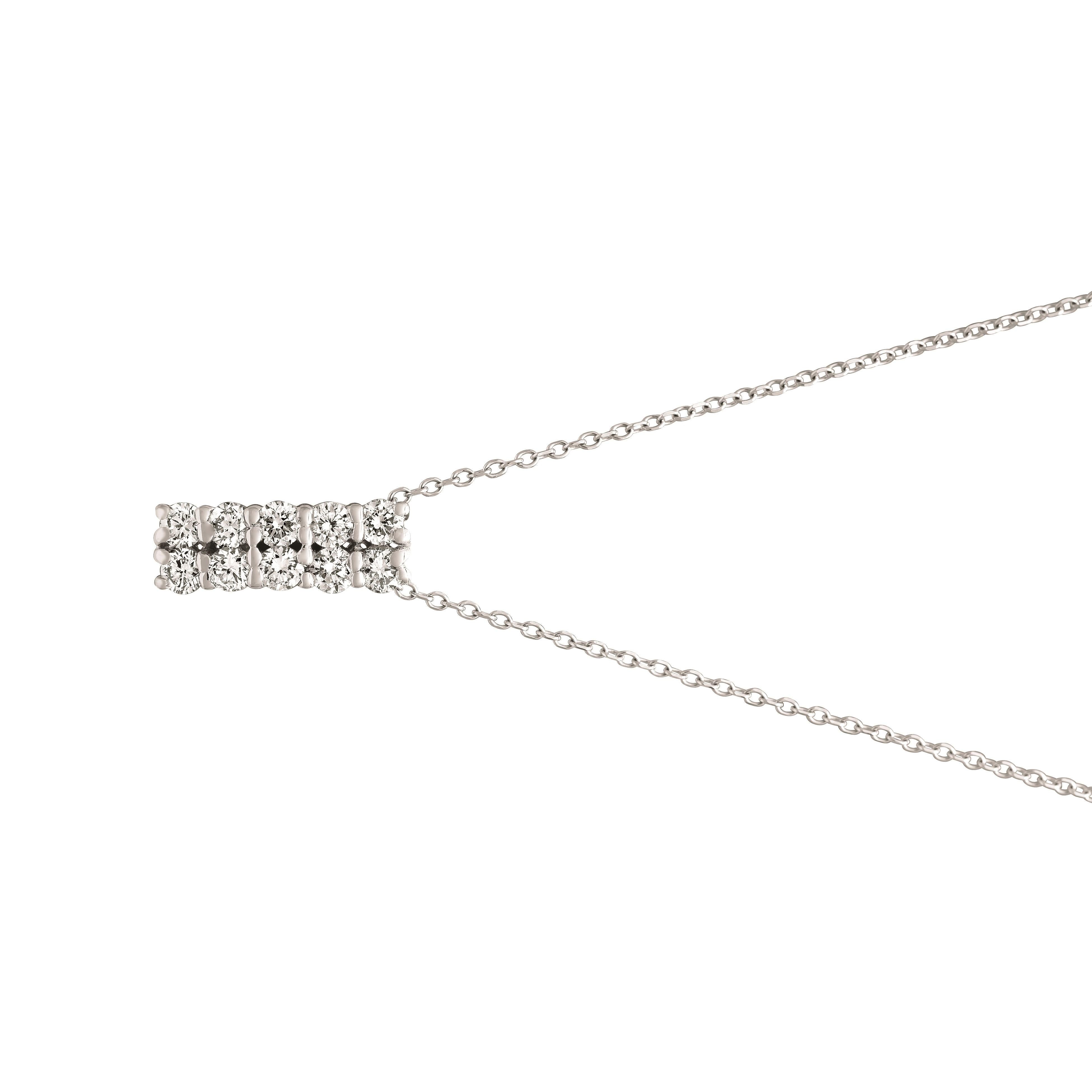 0.51 Carat Natural Diamond 2 Rows Necklace 14K White Gold G SI 18 inches chain

100% Natural Diamonds, Not Enhanced in any way Round Cut Diamond Necklace
0.51CT
G-H
SI
14K White Gold, Prong style , 2.2 grams
1/2 inch in height, 3/16 inch in width
10