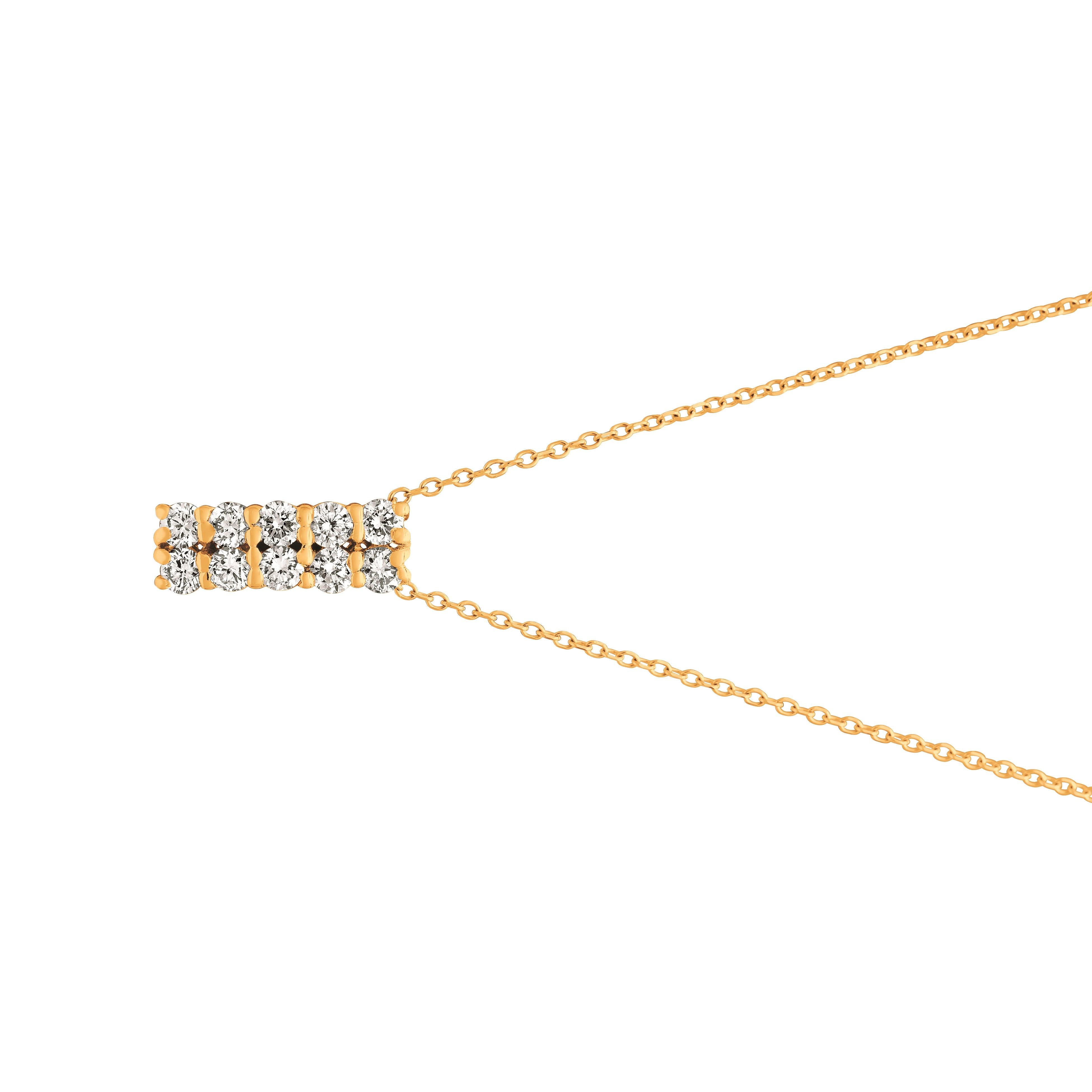 0.51 Carat Natural Diamond 2 Rows Necklace 14K Yellow Gold G SI 18 inches chain

100% Natural Diamonds, Not Enhanced in any way Round Cut Diamond Necklace
0.51CT
G-H
SI
14K Yellow Gold, Prong style , 2.2 grams
1/2 inch in height, 3/16 inch in