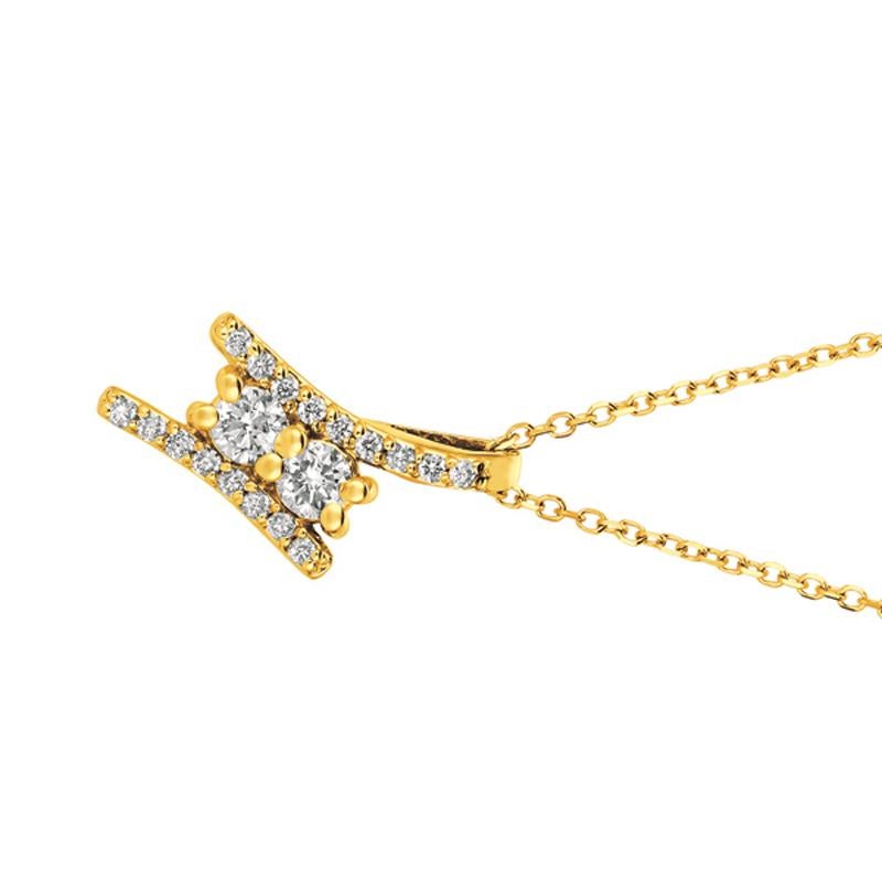 0.50 Carat Natural Diamond Two Stone Style Necklace 14K Yellow Gold

100% Natural Diamonds, Not Enhanced in any way Round Cut Diamond Necklace with 18'' chain
0.50CT
G-H
SI
14K Yellow Gold Prong style 3.1 gram
11/16 inch in height, 3/8 inch in