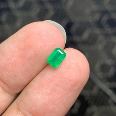 0.50 Carat Natural Faceted Emerald Gemstone From Swat Valley, Pakistan