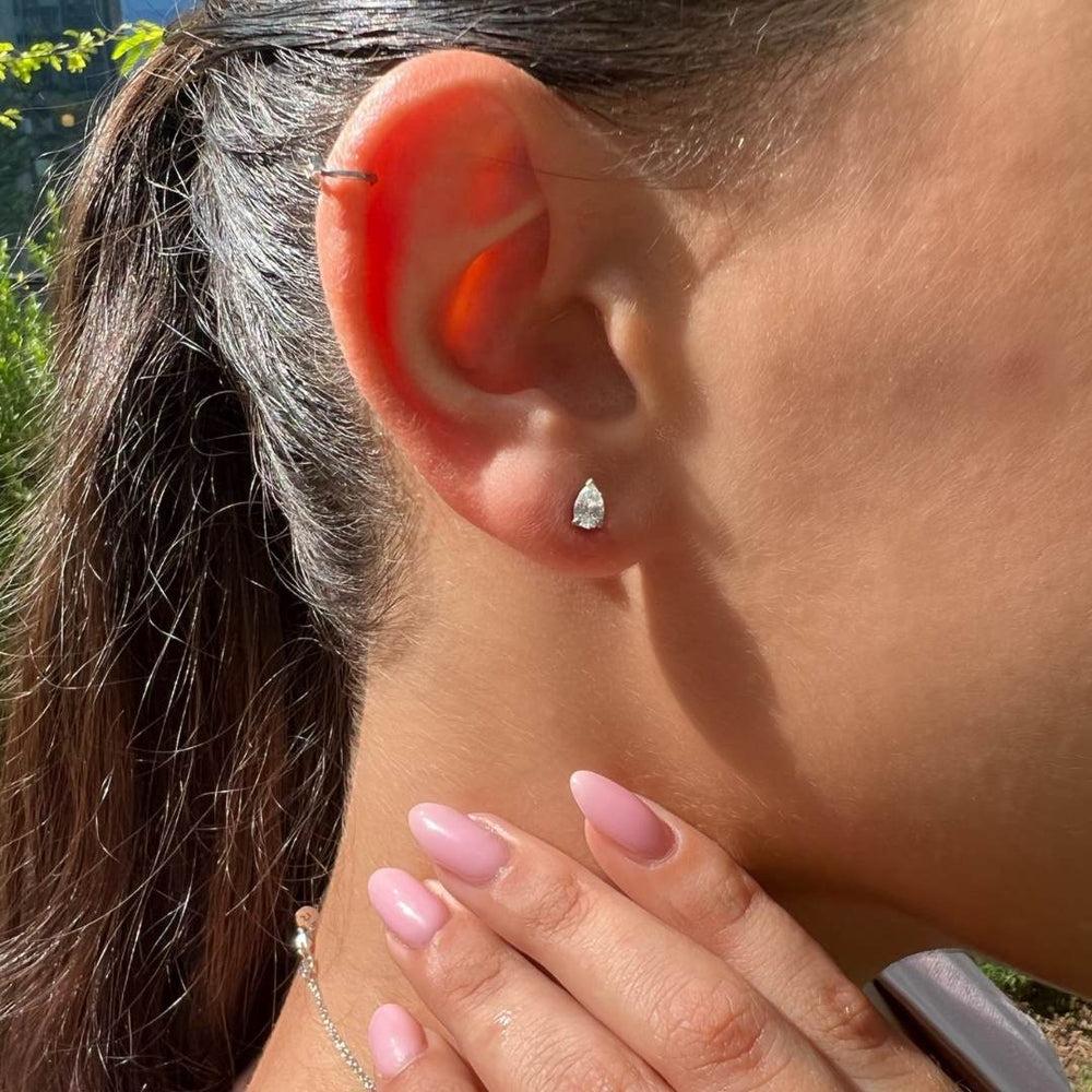 diamond pear shaped earrings