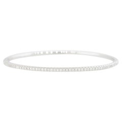 0.50 Carat Round Brilliant Cut Diamond Bangle 18 Karat In Stock