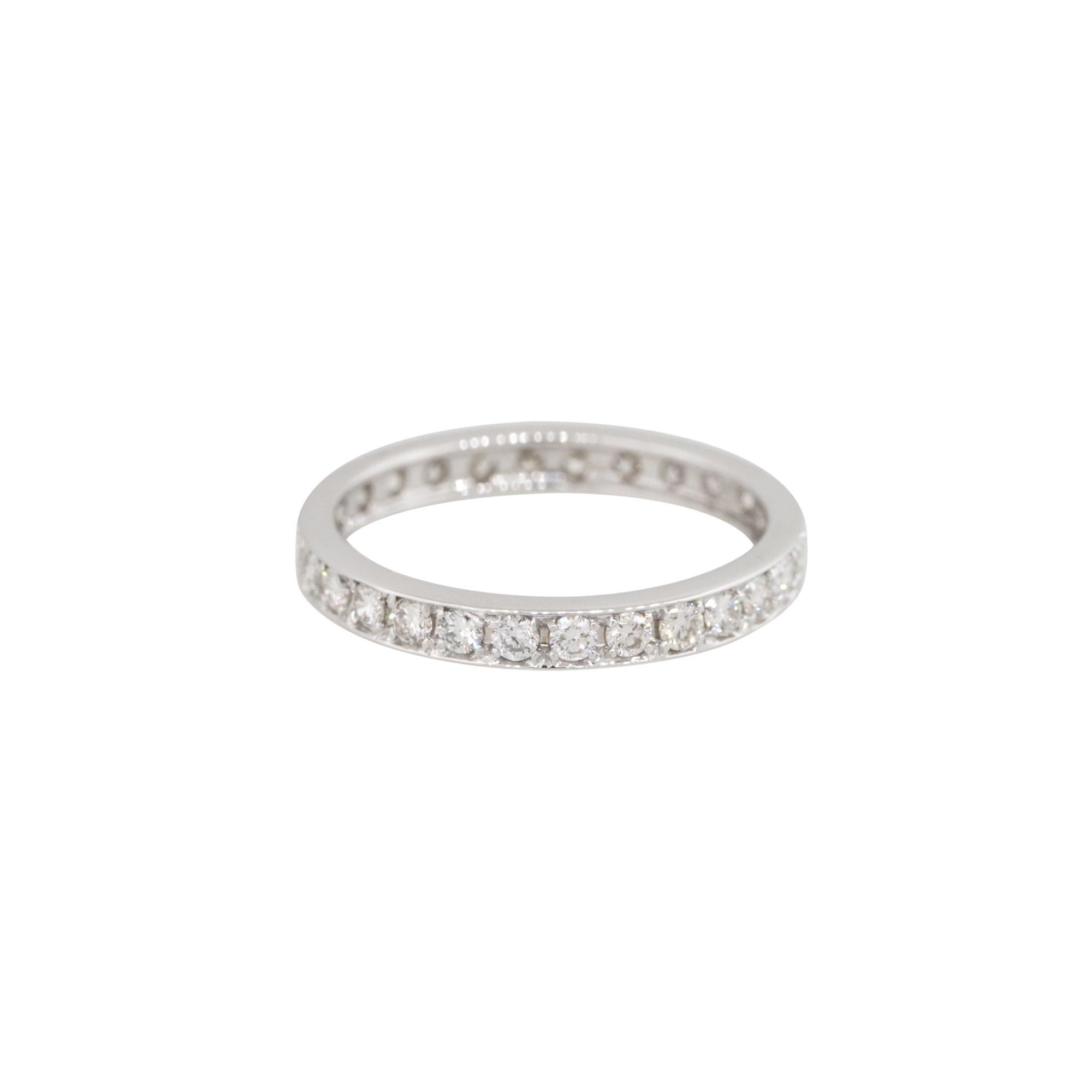 14k White Gold 0.50ctw Round Brilliant Cut Diamond Eternity Band
Style: Women's Round Brilliant Cut Diamond, Prong Set Eternity Band
Material: 14k White Gold
Diamond Details: There are approximately 0.50 carats of prong set, Round Brilliant cut