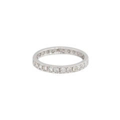 0,50 Karat runder Diamant im Brillantschliff Ewigkeitsring 14 Karat auf Lager