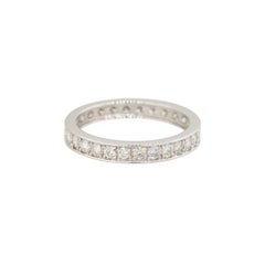 0,50 Karat Runder Brillantschliff Diamant Eternity Band 14 Karat Vorrätig