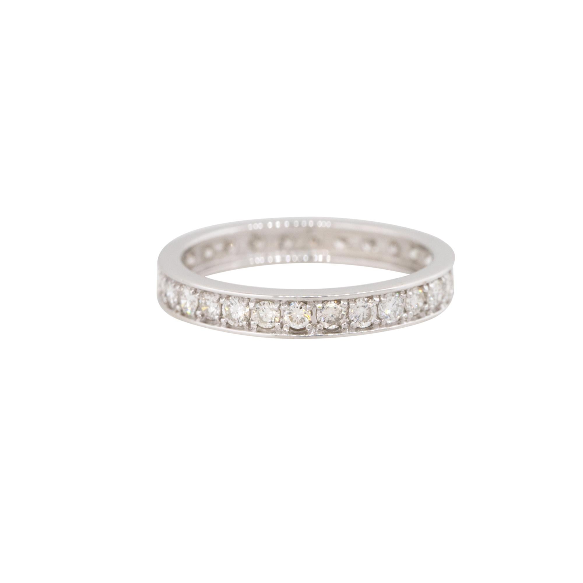 0.50 Carat Round Brilliant Cut Diamond Eternity Band 14 Karat In Stock In Excellent Condition For Sale In Boca Raton, FL