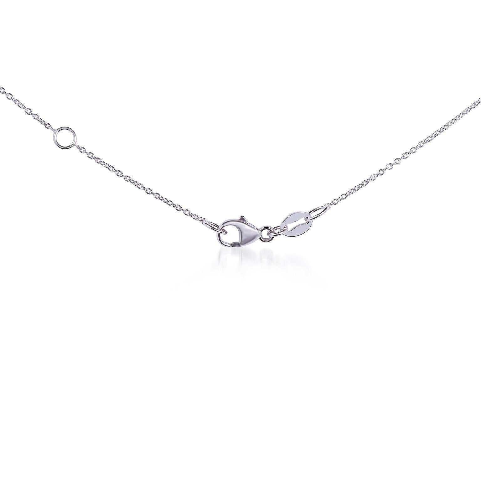 0,50 Karat runder Brillantschliff Diamant-Anhänger Halskette (Moderne) im Angebot