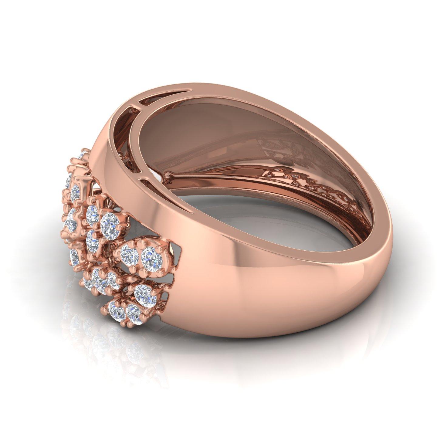 Item Code :- SER-2006
Gross Wt. :- 3.63 gm
18k Rose Gold Wt. :- 3.53 gm
Diamond Wt. :- 0.50 Ct. ( AVERAGE DIAMOND CLARITY SI1-SI2 & COLOR H-I )
Ring Size :- 7 US & All size available

✦ Sizing
.....................
We can adjust most items to fit