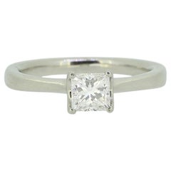 0.50 Carat Square Modified Brilliant Cut Diamond Engagement Ring