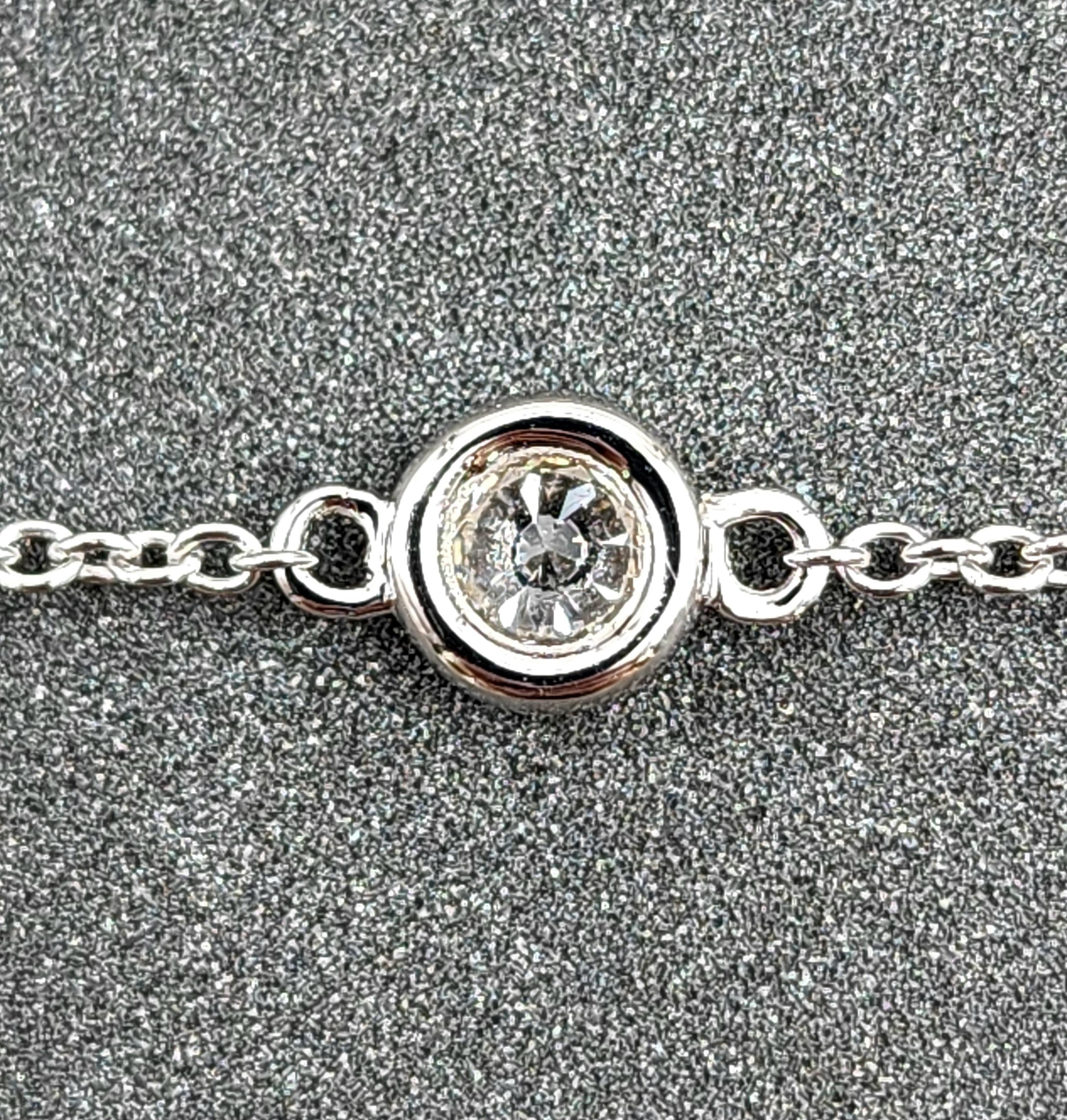 Taglio rotondo Bracciale con diamante da 0.50 carati in vendita