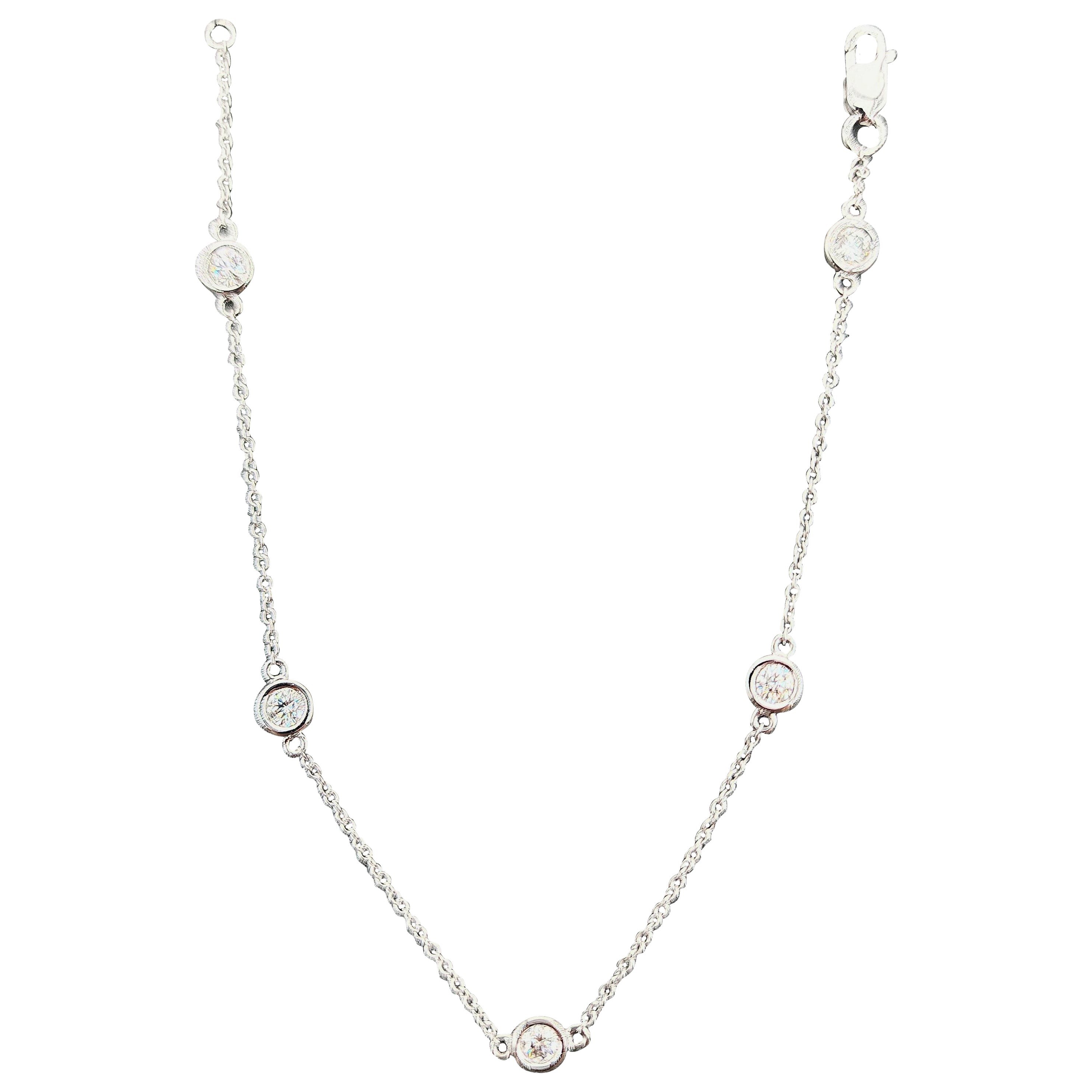 0.50 ct Diamond by the Yard Bracelet For Sale