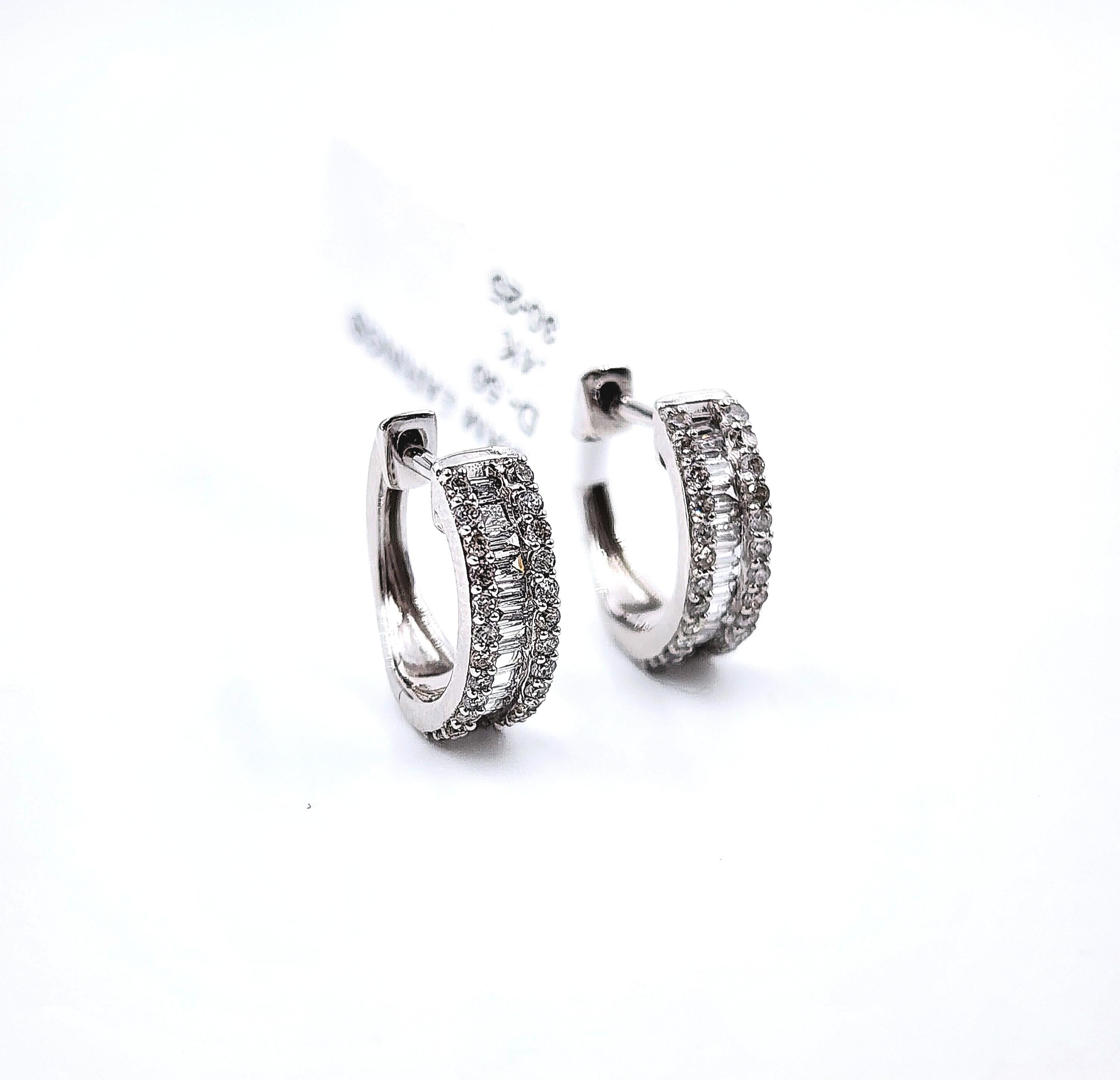 0.50 ct Diamond Huggies For Sale 3