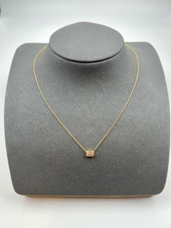 0.50 Carat Classic Emerald- Cut Diamond Necklace – 14k Yellow Gold