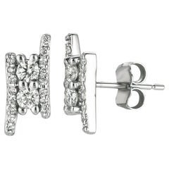 0,50 Karat natürlicher Diamant Mode-Ohrringe G SI 14K Weißgold