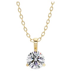 Collier solitaire avec diamants 0,50 ct. pt., pendentif avec diamants SI1 GH, chaîne de 18 pouces