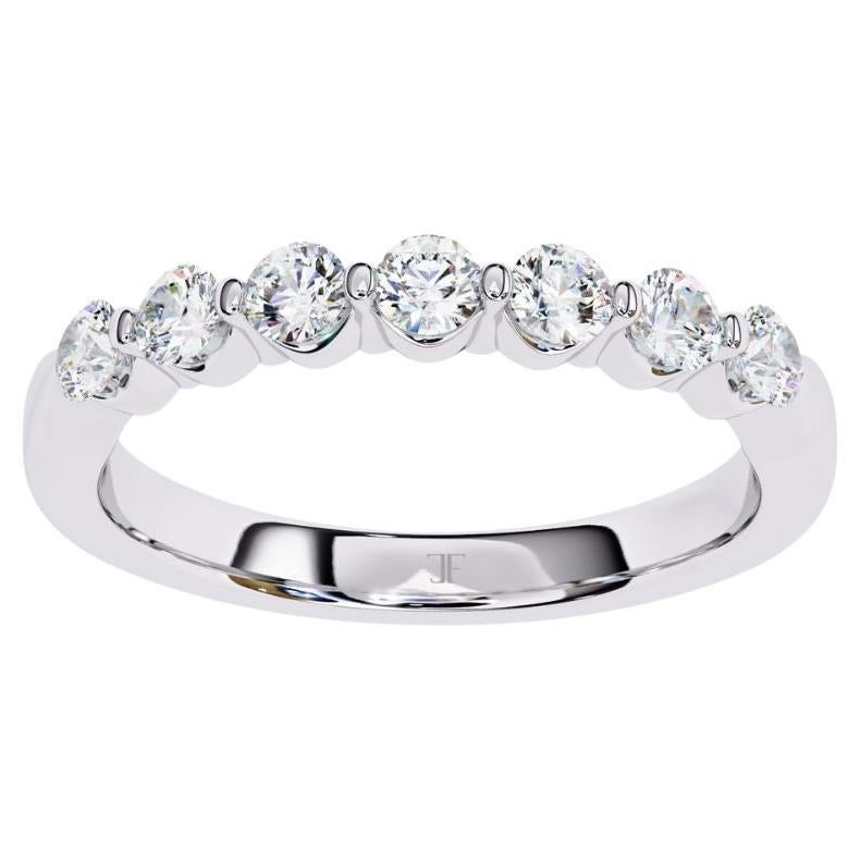 0.50 Ctw Round Cut Diamond Ring  Half Eternity Band 14K Gold