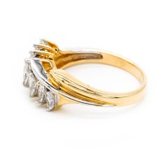 0.50 TCW Marquise Cut Diamond Fine Band Engagement Ring 18k Yellow Gold