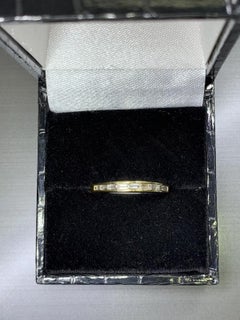 0.50ct Baguette diamond chunky engagement ring 18ct yellow gold