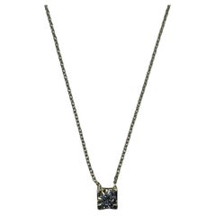 0.50ct Diamond GIA Certified Solitaire Pendant 18ct Yellow Gold 16 inches