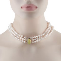 0.50ct Diamond, Opal, and Pearl Multi-Strand Necklace MF15-022426