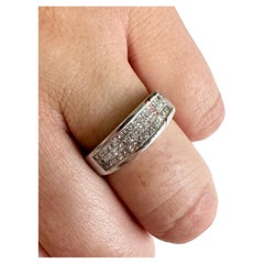 0.50ct Diamond ring wedding band 14KT invisible setting diamond ring