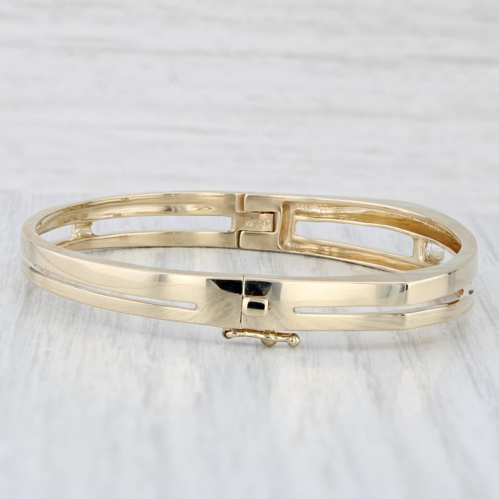 0.50ct Diamond Solitaire Bangle Bracelet 14k Yellow Gold 6.75