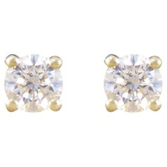 0.50ct Diamond Stud Earrings in Yellow Gold