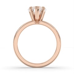 0.50CT Heart Cut Solitaire GH Color SI Clarity Natural Diamond Wedding Ring