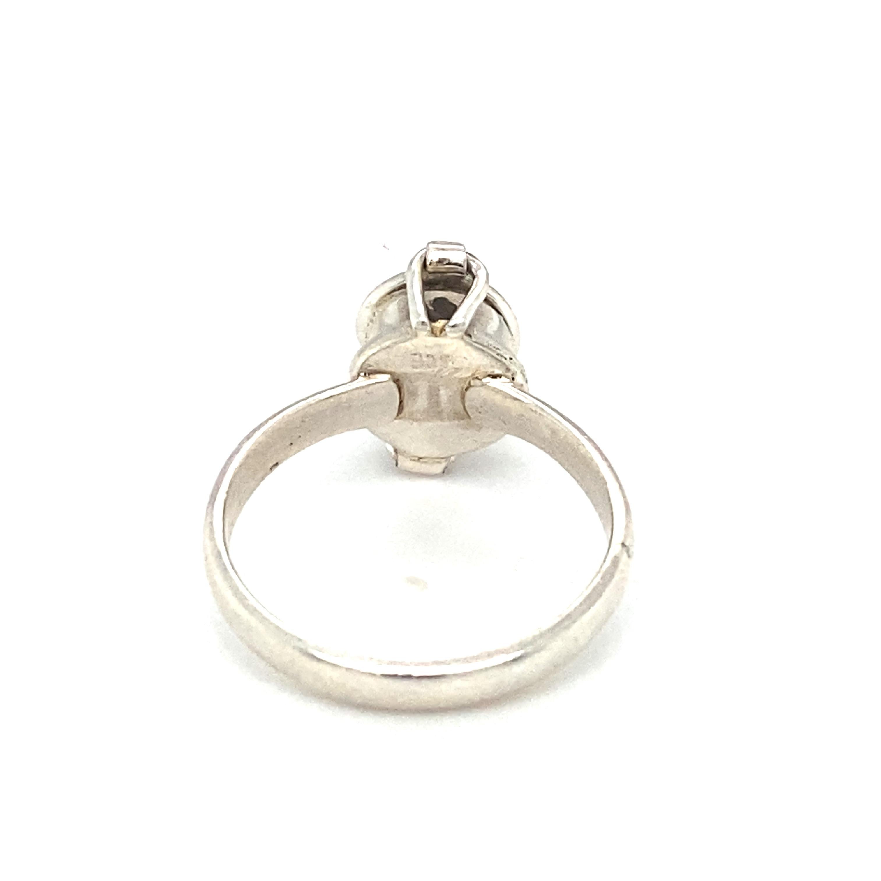Round Cut 0.50ct Jelly Opal Poison Ring in Sterling Silver For Sale