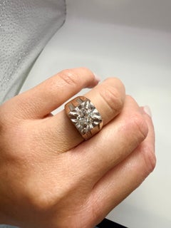 0.50ct Mens diamond ring 14KT gold classical