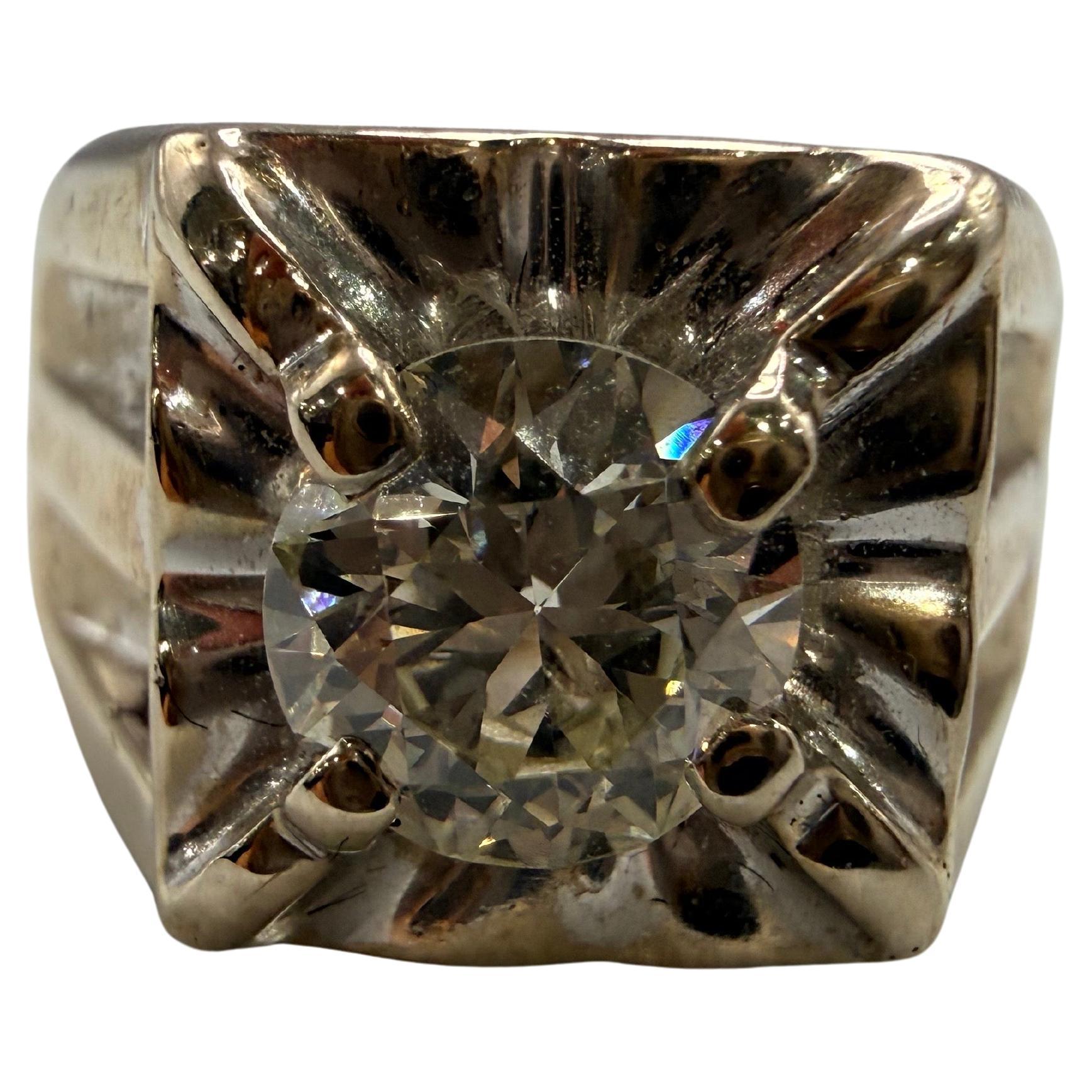 0,50ct Herren Diamantring 14KT Gold klassisch