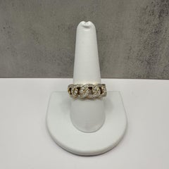 0.50ct Natural Diamond Cuban Ring 10K Yellow Gold Size 10