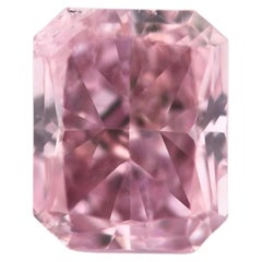 0.50ct Natural Loose Fancy Purple Pink Color Diamond GIA Certified Radiant SI2