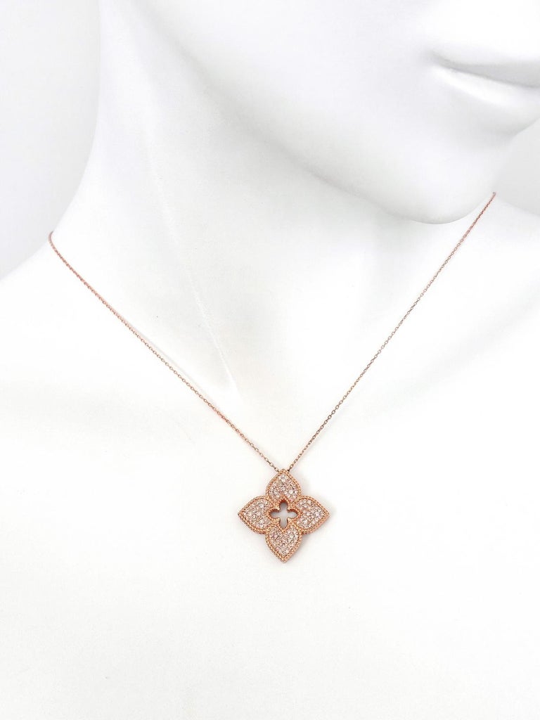 9ct Rose Gold Natural Pink Pearl & Diamond Enhancer Pendant main image 1